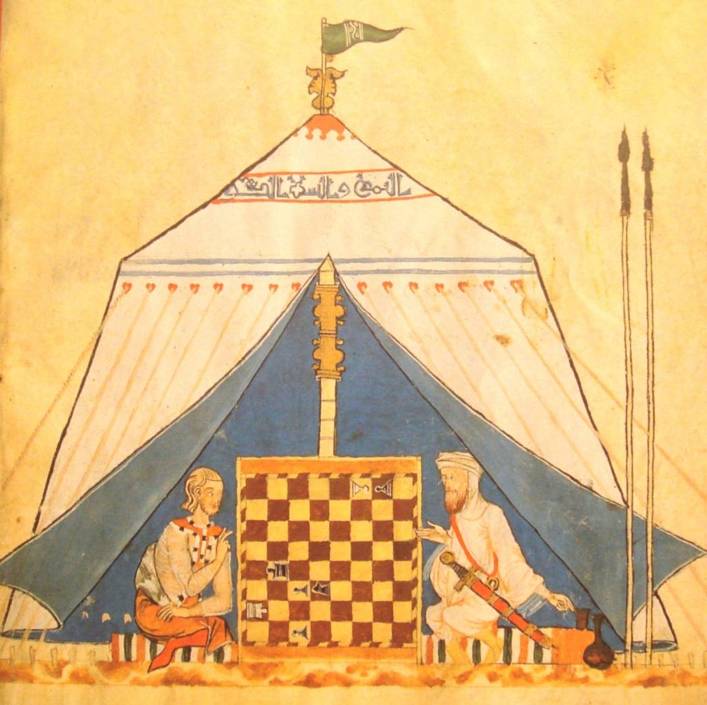 Một trận đấu cờ vua thời xưa